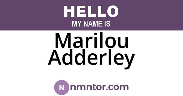 Marilou Adderley