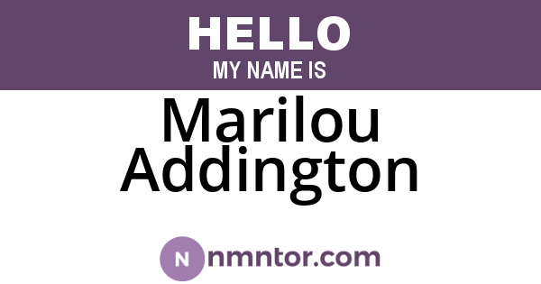 Marilou Addington