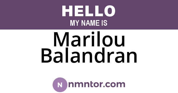 Marilou Balandran