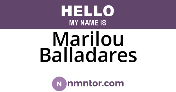 Marilou Balladares