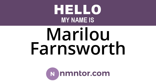 Marilou Farnsworth