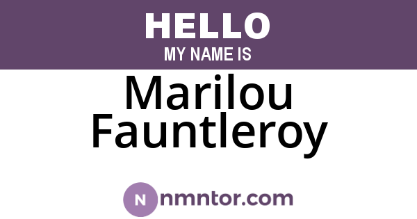 Marilou Fauntleroy