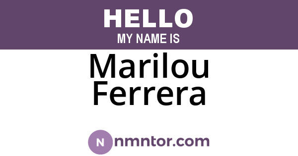 Marilou Ferrera