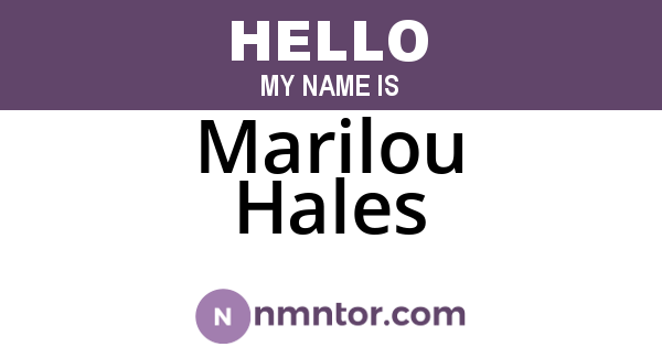 Marilou Hales