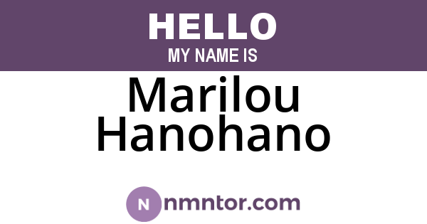 Marilou Hanohano
