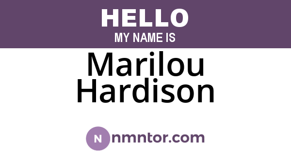 Marilou Hardison
