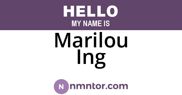 Marilou Ing