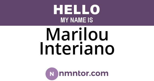 Marilou Interiano