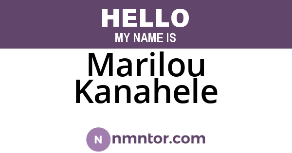 Marilou Kanahele