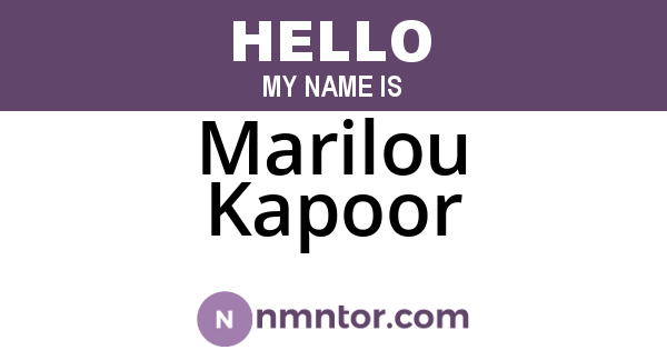 Marilou Kapoor