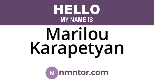 Marilou Karapetyan