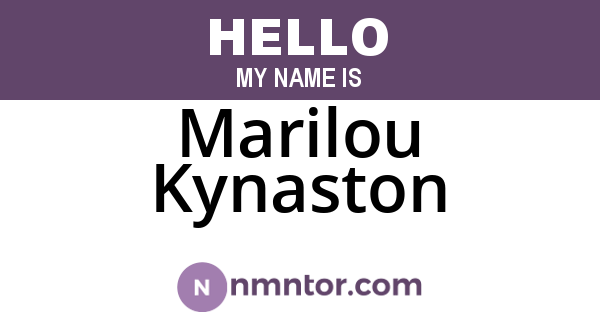 Marilou Kynaston