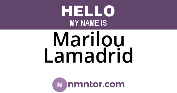 Marilou Lamadrid