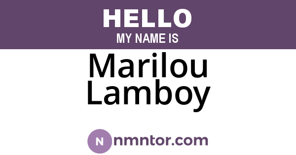 Marilou Lamboy