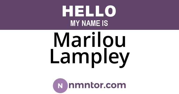 Marilou Lampley