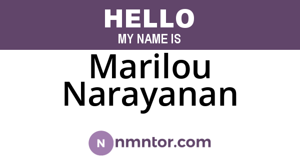 Marilou Narayanan