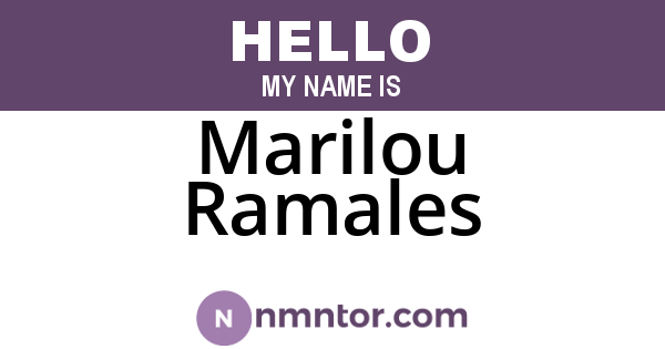 Marilou Ramales