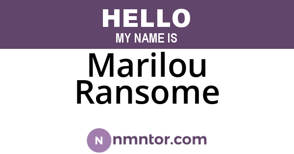 Marilou Ransome