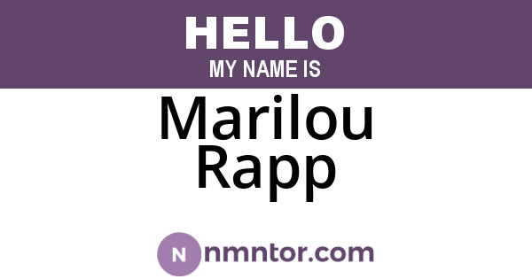 Marilou Rapp