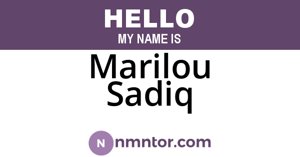 Marilou Sadiq