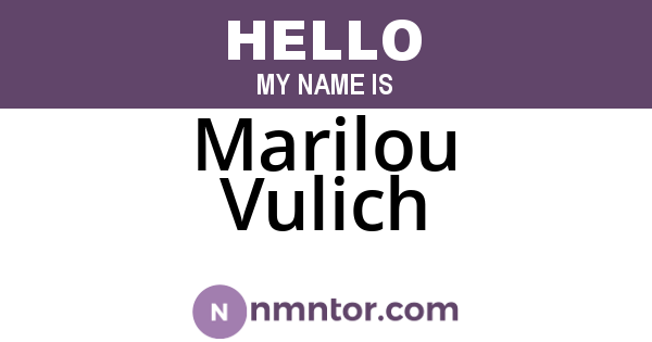 Marilou Vulich