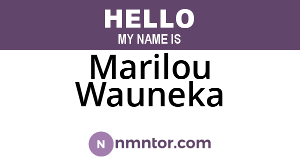 Marilou Wauneka