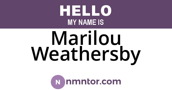 Marilou Weathersby