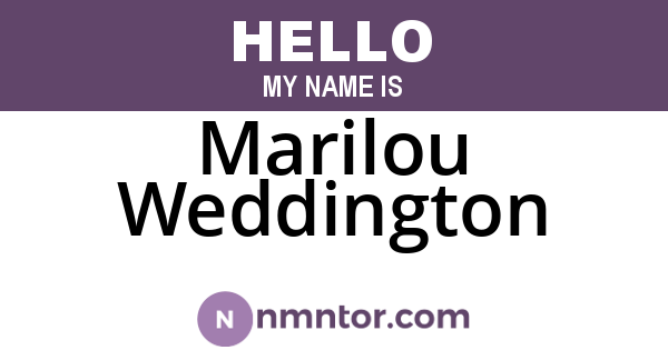 Marilou Weddington