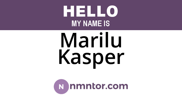 Marilu Kasper