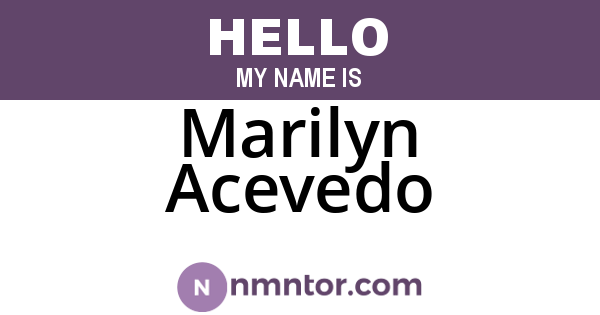 Marilyn Acevedo