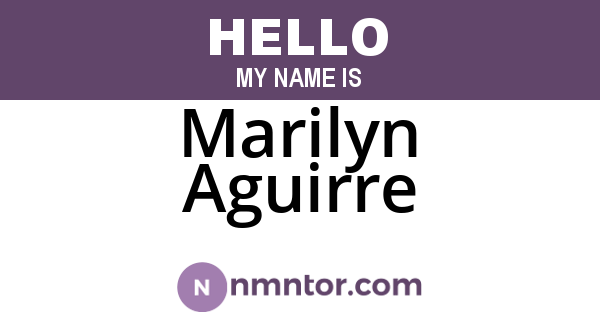 Marilyn Aguirre