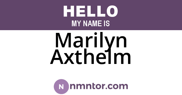 Marilyn Axthelm