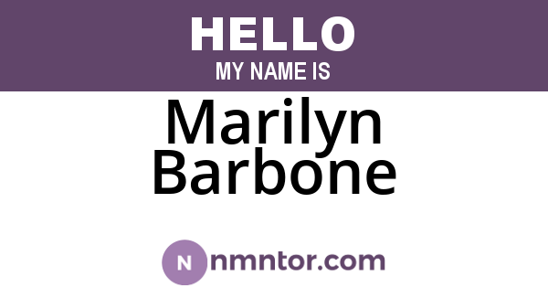 Marilyn Barbone
