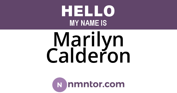 Marilyn Calderon