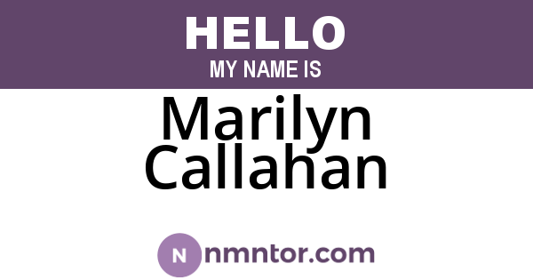 Marilyn Callahan