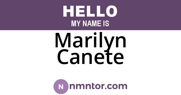 Marilyn Canete