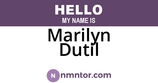 Marilyn Dutil