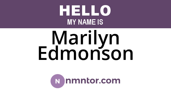 Marilyn Edmonson