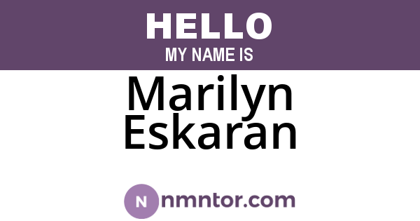 Marilyn Eskaran