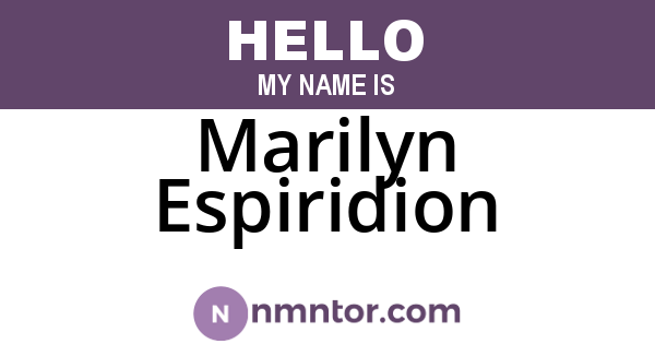 Marilyn Espiridion