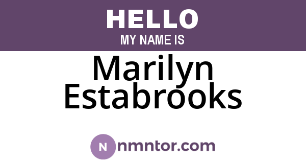 Marilyn Estabrooks