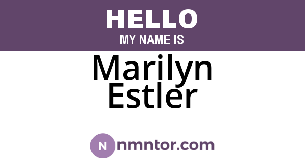 Marilyn Estler