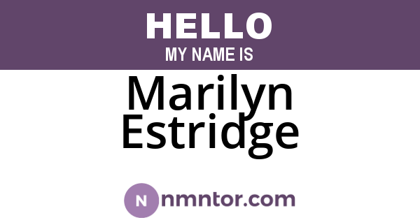 Marilyn Estridge