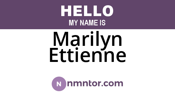 Marilyn Ettienne
