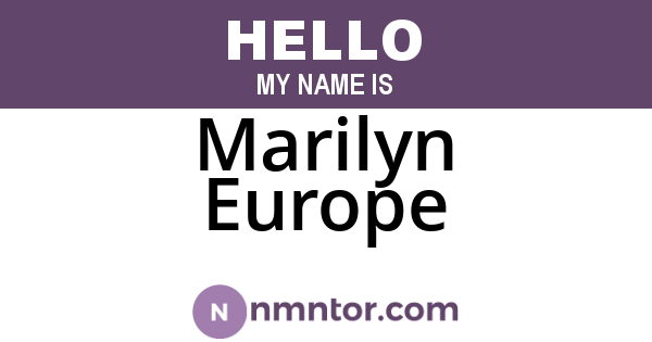 Marilyn Europe