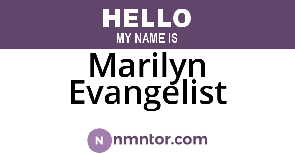 Marilyn Evangelist