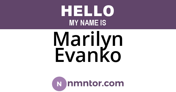 Marilyn Evanko