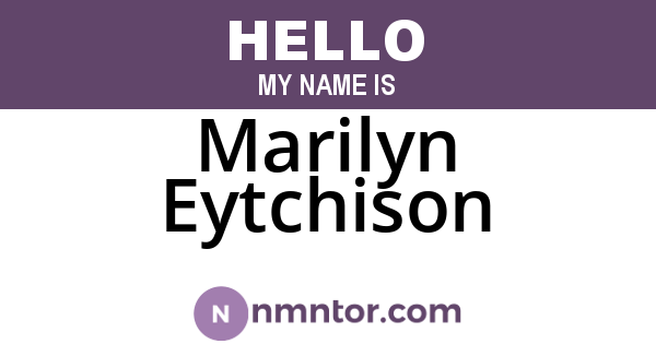 Marilyn Eytchison
