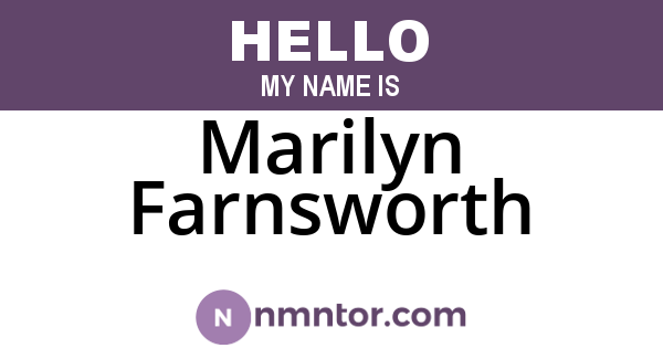 Marilyn Farnsworth