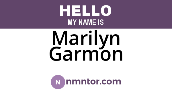 Marilyn Garmon